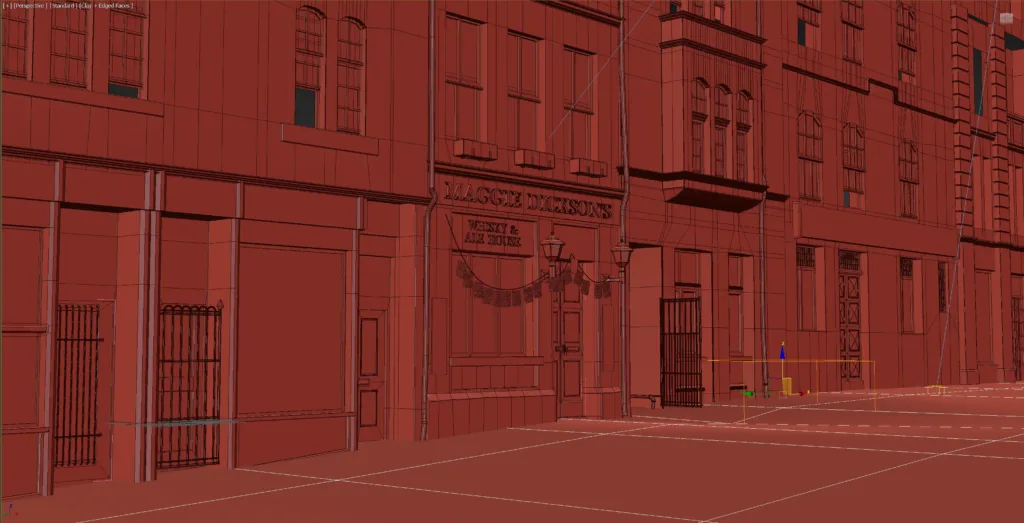 3D model of the Edinburgh Grassmarket, Scotland